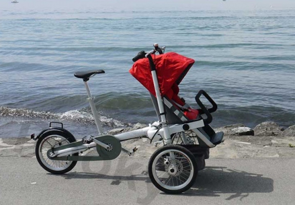 Luxury baby Bike Strollers for Newborns With 5 Point Safe Belt Baby Pram