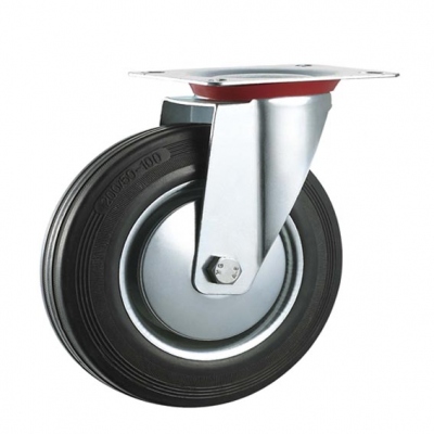 Black Rubber Swivel Caster Wheel