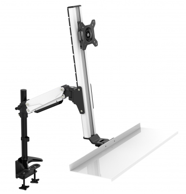 Durable work station for sit and stand mounts
