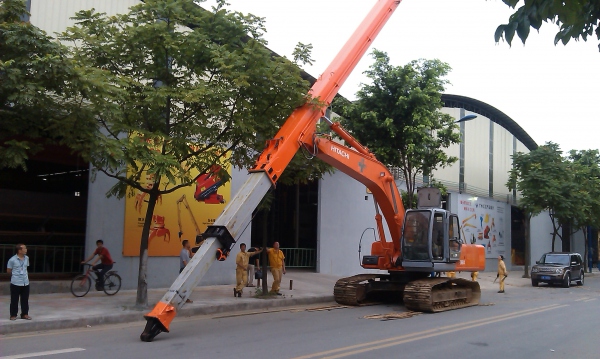 excavator telescopic boom