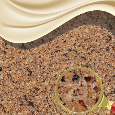 Autumn Fruit-Colorful Engineered Quartz Stone Slab for countertop and wall cladding