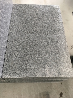 G603 flamed silver grey granite paving slabs