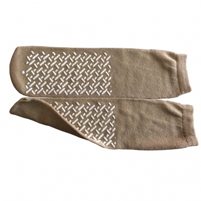 Slipper Socks, Single-Sided, XL, Beige