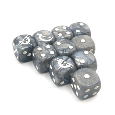 Popular custom logo plastic polyhedral dice 