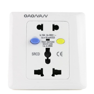 Multifunctional anti-leakage socket 10A five-hole 86 type anti-shock wall socket